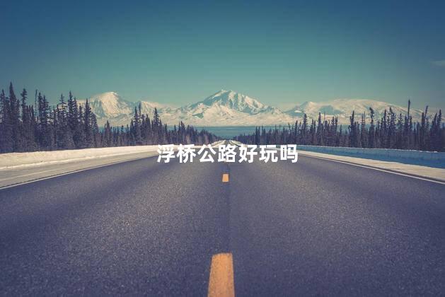 浮桥公路好玩吗